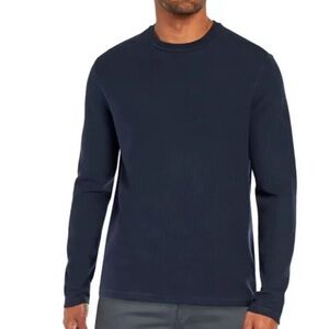 Banana Republic Navy Blue Textured Long Sleeve Tee